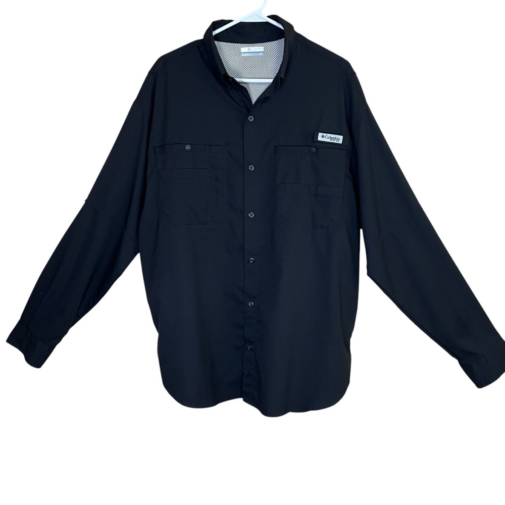 Columbia Men's Black Casual Button Down Shirt - Picture 5 of 14